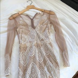Lace nude dress